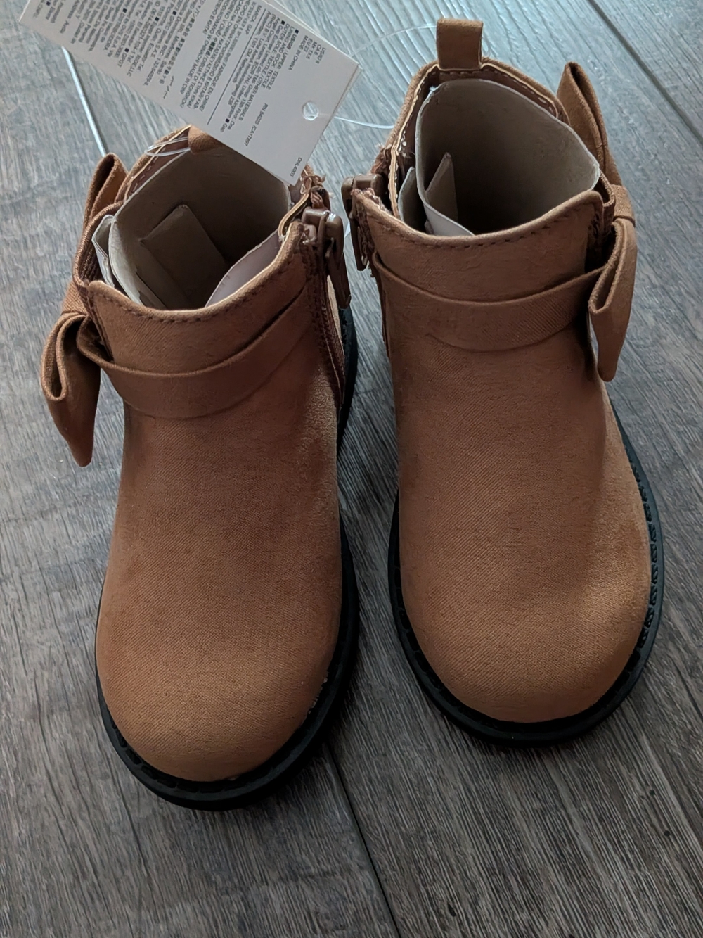 GAP Toddler Bow Accent Ankle Boots - Brown